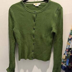 Boden Green Ribbed Sweater